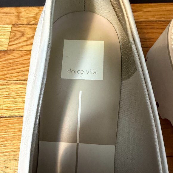 Women's Dolce Vita Ivory Patent Leather Harlen Platform Loafer, Size 8.5 - Picture 7 of 8